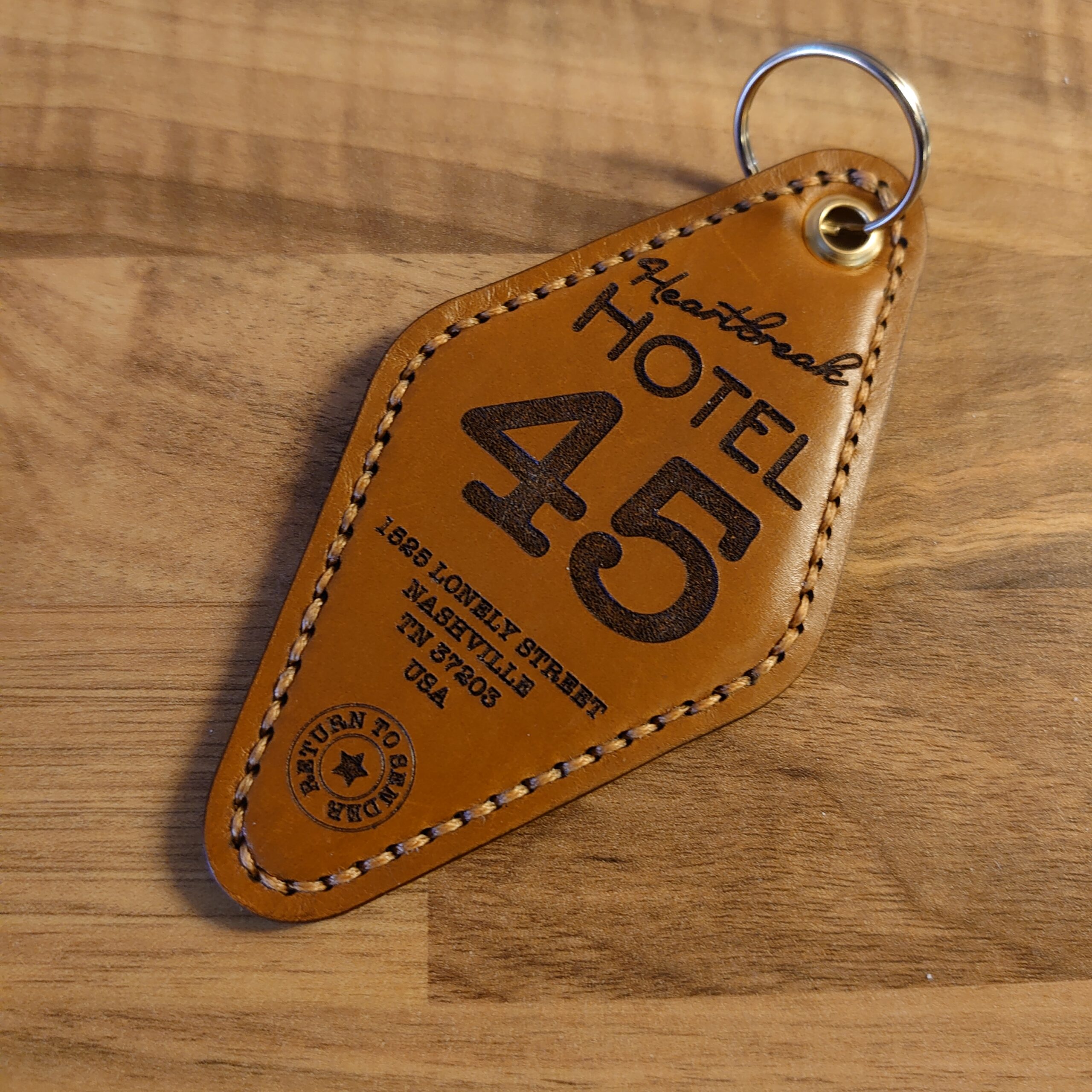 Inspired By Handmade Laser Cut Genuine Leather Key Rings Fobs